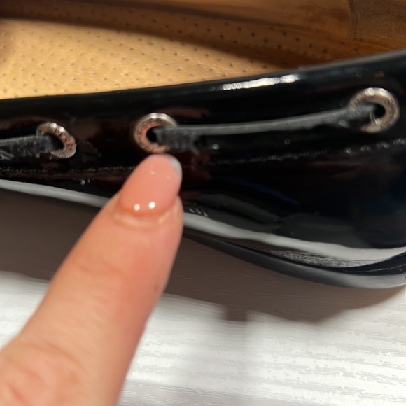 Men’s Sperrys topsiders size 10 in black and white stitching - Picture 13 of 17